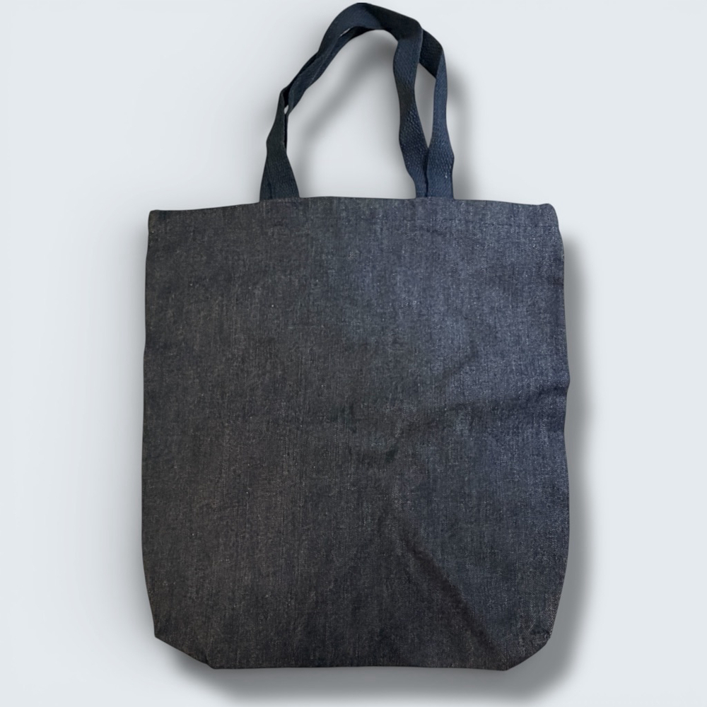 Dark Denim Tote Bag Reusable Shopping Bag Casual Everyday Carry Boho Unbranded